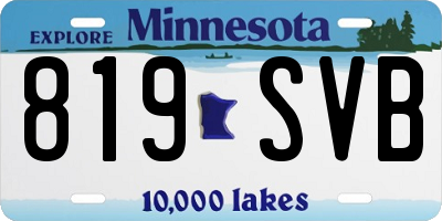 MN license plate 819SVB