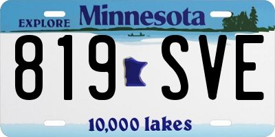 MN license plate 819SVE