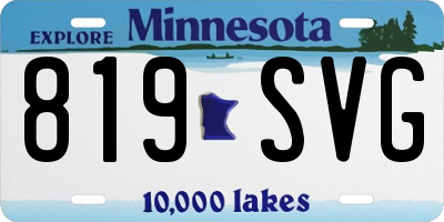 MN license plate 819SVG