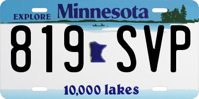 MN license plate 819SVP