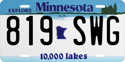 MN license plate 819SWG