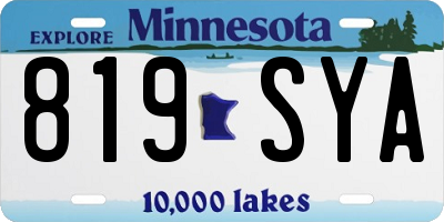 MN license plate 819SYA