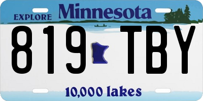 MN license plate 819TBY