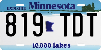MN license plate 819TDT