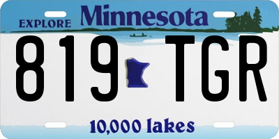 MN license plate 819TGR