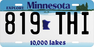MN license plate 819THI