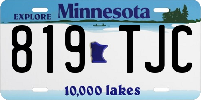 MN license plate 819TJC