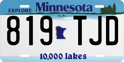 MN license plate 819TJD