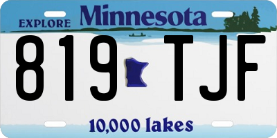MN license plate 819TJF