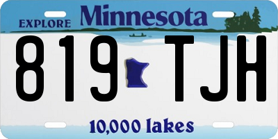 MN license plate 819TJH