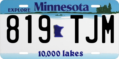 MN license plate 819TJM