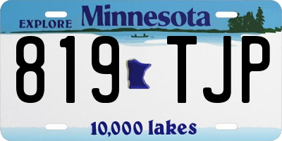 MN license plate 819TJP