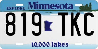 MN license plate 819TKC