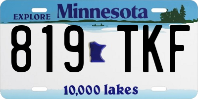 MN license plate 819TKF