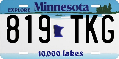 MN license plate 819TKG