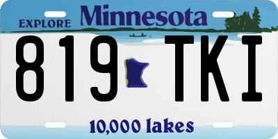 MN license plate 819TKI