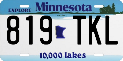 MN license plate 819TKL