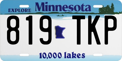 MN license plate 819TKP