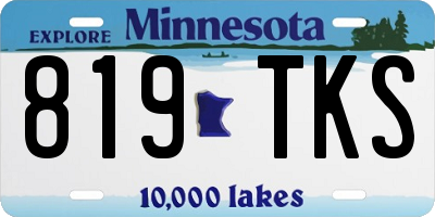 MN license plate 819TKS