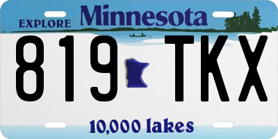 MN license plate 819TKX