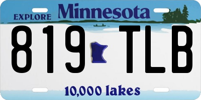MN license plate 819TLB