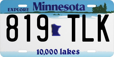 MN license plate 819TLK