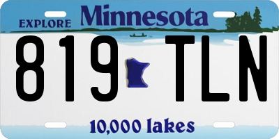 MN license plate 819TLN