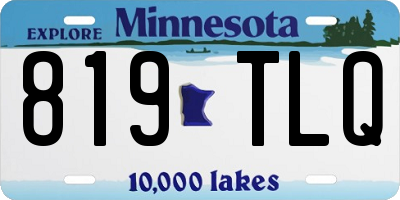 MN license plate 819TLQ