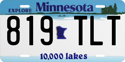 MN license plate 819TLT