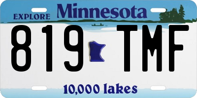 MN license plate 819TMF