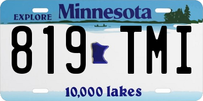 MN license plate 819TMI