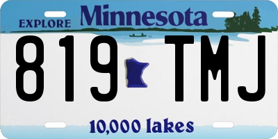 MN license plate 819TMJ