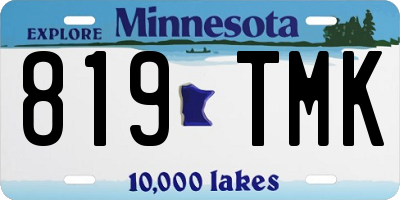MN license plate 819TMK