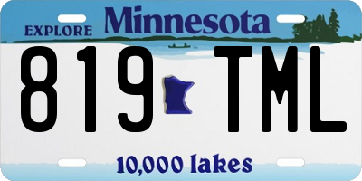 MN license plate 819TML