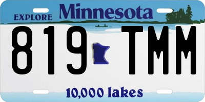 MN license plate 819TMM