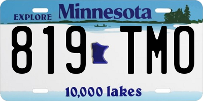 MN license plate 819TMO