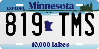 MN license plate 819TMS