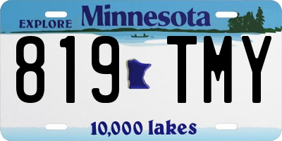 MN license plate 819TMY