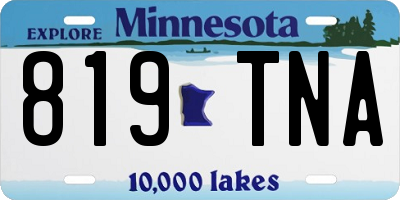 MN license plate 819TNA