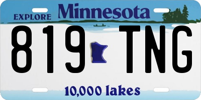 MN license plate 819TNG