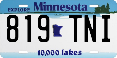 MN license plate 819TNI