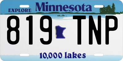 MN license plate 819TNP