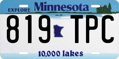 MN license plate 819TPC