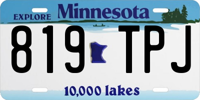 MN license plate 819TPJ