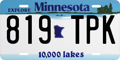 MN license plate 819TPK