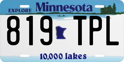 MN license plate 819TPL
