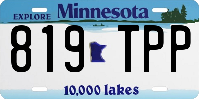 MN license plate 819TPP