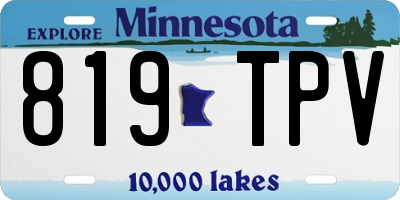 MN license plate 819TPV