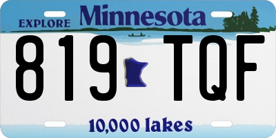 MN license plate 819TQF