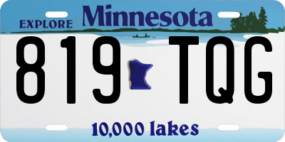 MN license plate 819TQG